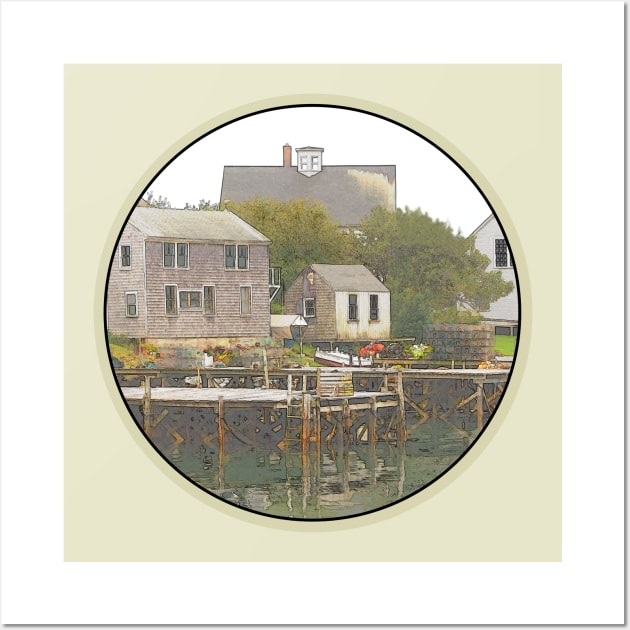 Port Clyde Village Maine Wall Art by Alpen Designs